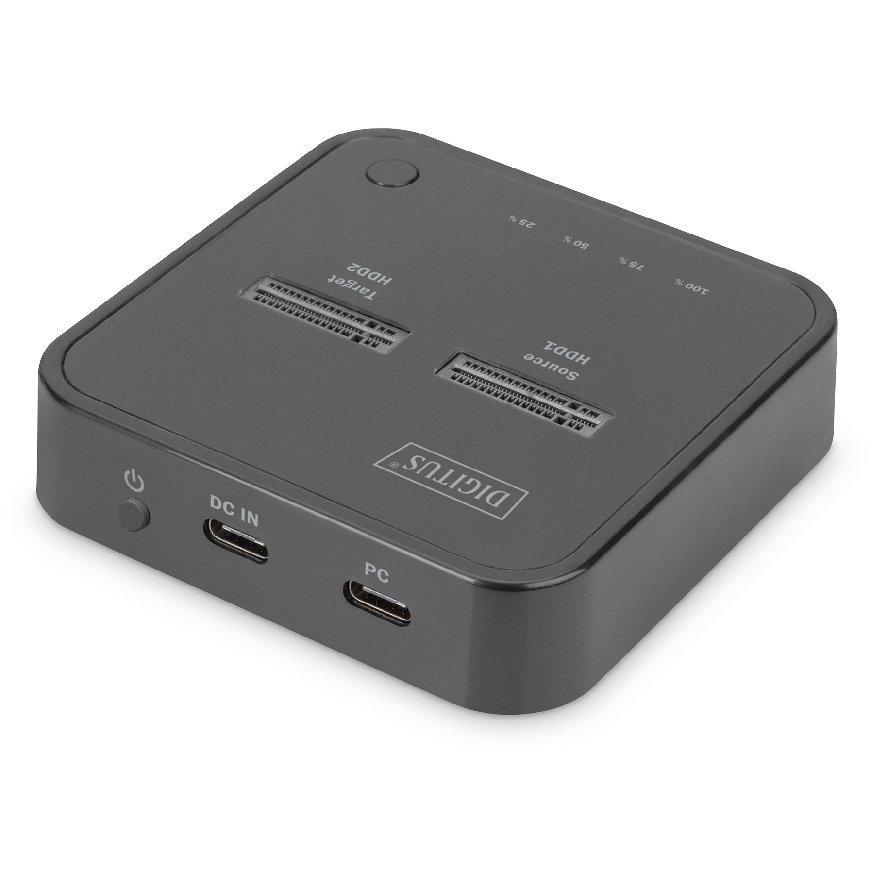 Docking stanica DIGITUS Dual M.2 NVMe SSD s funkcijom offline kloniranja, USB-C-3