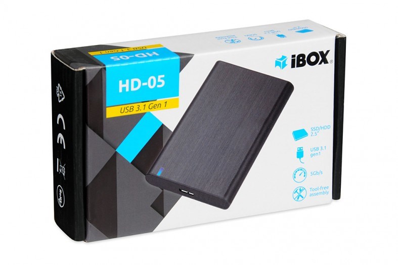 Kućište za disk iBox HD-05 (HDD/SSD, 2.5") crno-1