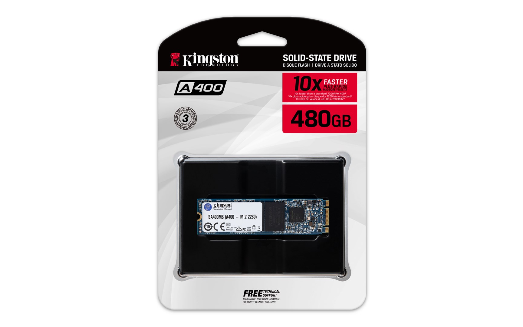 M.2 SSD KINGSTON A400 (480 GB, Serial ATA III, 3D NAND)-2