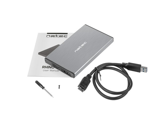 Kućište za HDD Natec Rhino GO (USB 3.0, 2.5", sivo)-4