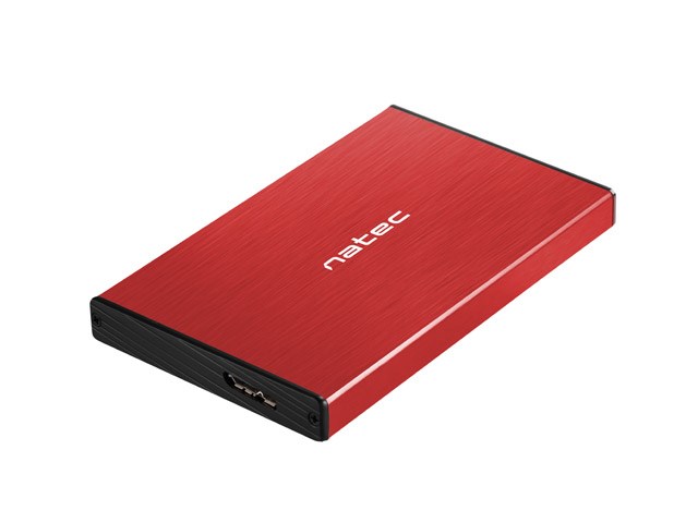 Kućište za HDD Natec Rhino GO (USB 3.0, 2.5", crveno)-1
