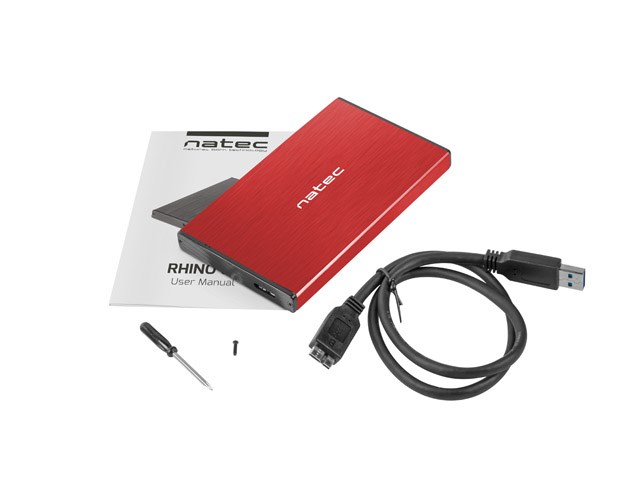 Kućište za HDD Natec Rhino GO (USB 3.0, 2.5", crveno)-4