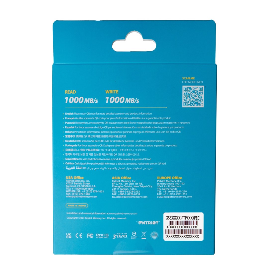 Patriot TXD obudowa USB3.2 do SSD M.2 NVMe 1.3, do 8TB - Aluminium-12