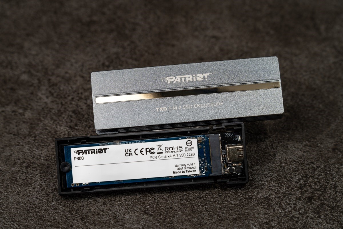 Patriot TXD obudowa USB3.2 do SSD M.2 NVMe 1.3, do 8TB - Aluminium-2