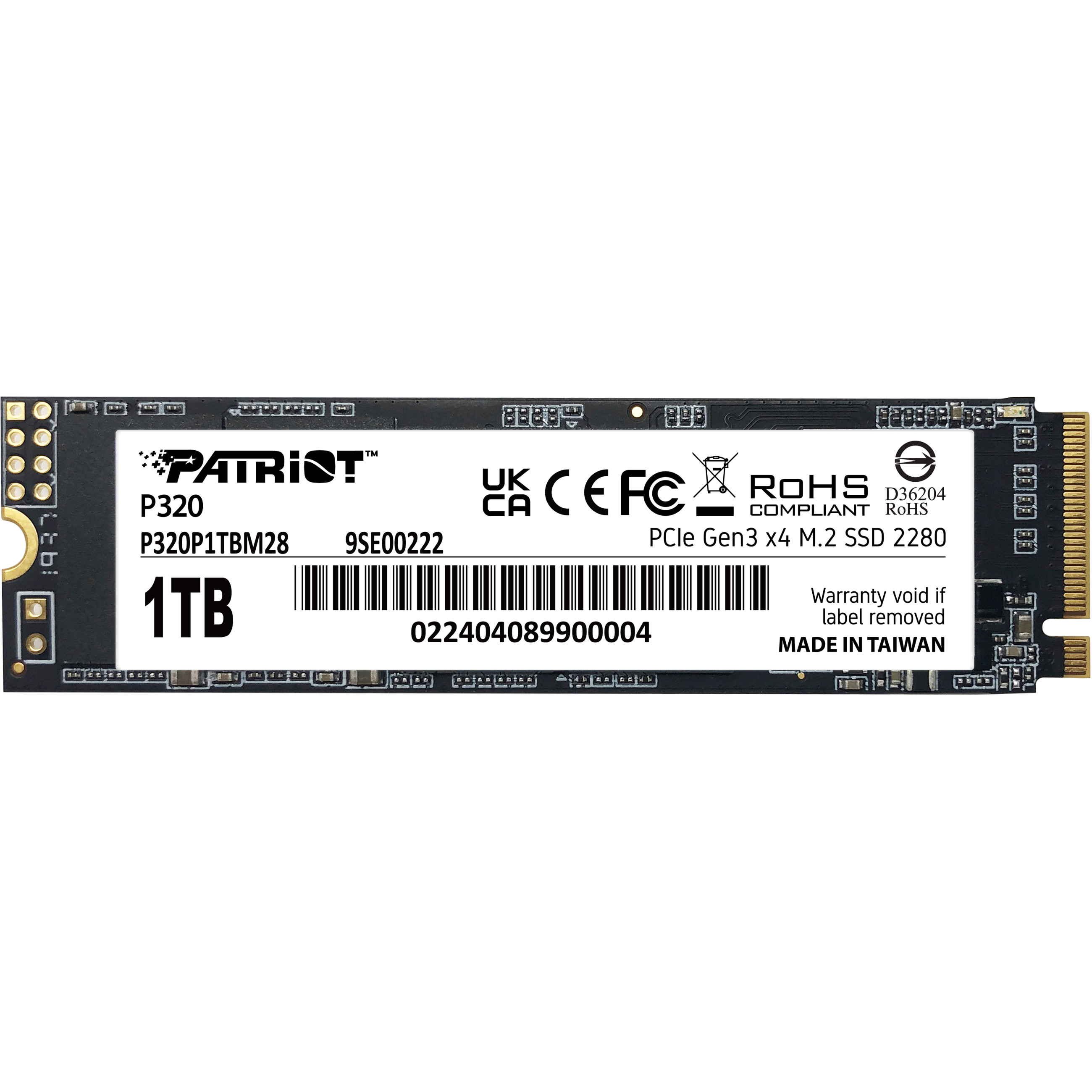 SSD Patriot Viper P320 M.2 PCI-Ex4 NVMe 1TB 3GB/s-3
