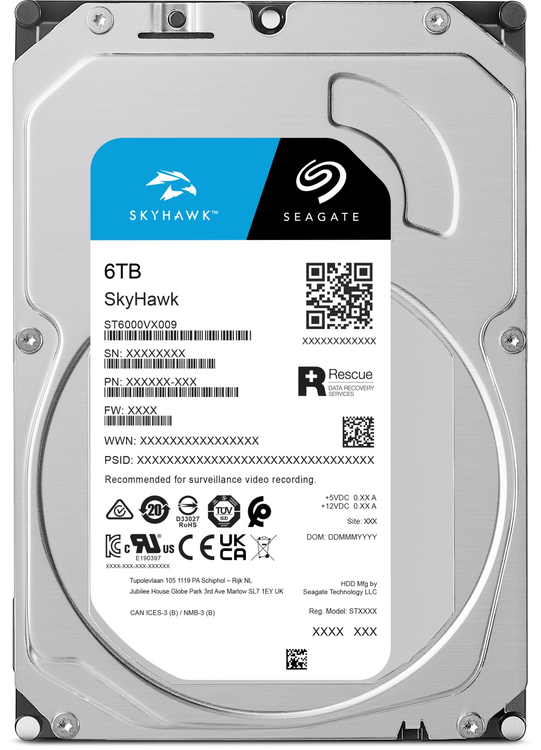 Unutarnji tvrdi disk SEAGATE Skyhawk (3.5", 6000 GB, Serial ATA III)-5