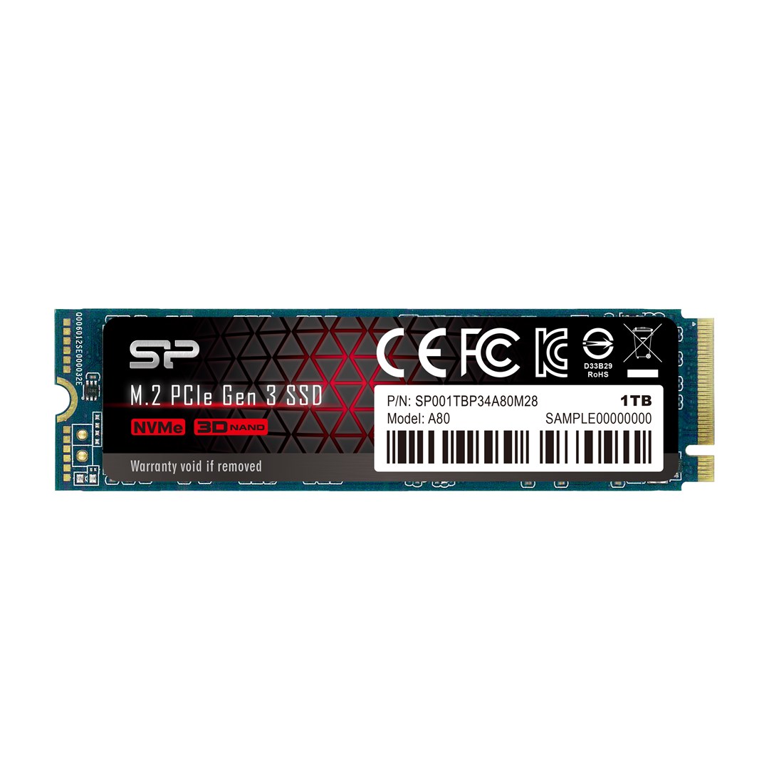 Memorija Silicon Power P34A80 SLC NVMe M.2 1024 GB PCI Express 3.0-0