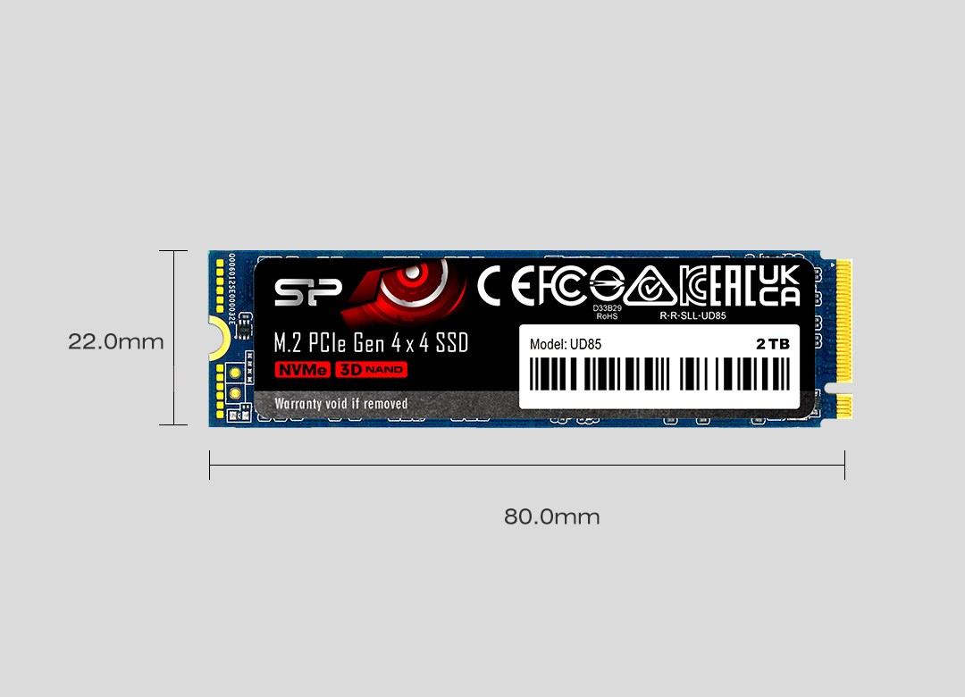 Memorija SILICON POWER UD85 PCI EXpress 4.0 3D NAND NVME M.2 1 TB-3
