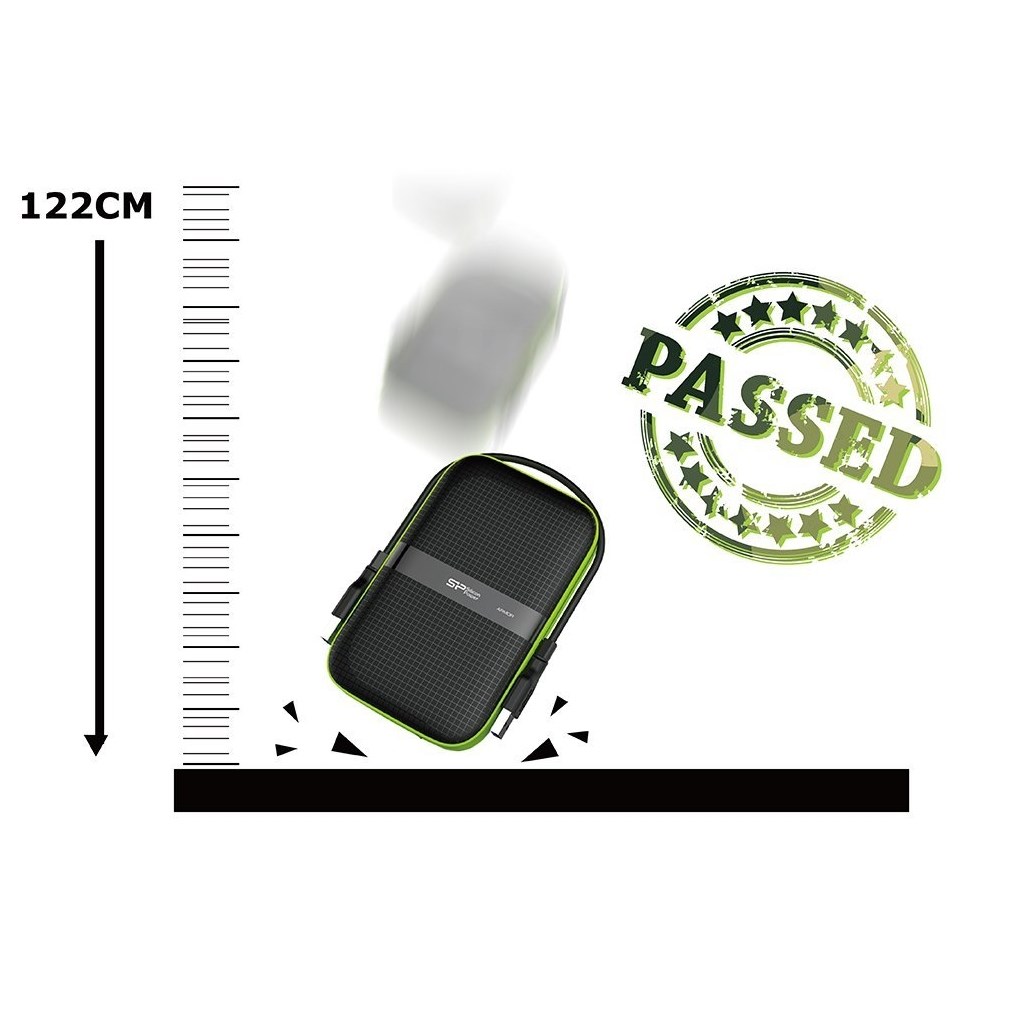 Vanjski tvrdi disk Silicon Power Armor A60 4000 GB (crno-zeleni)-3