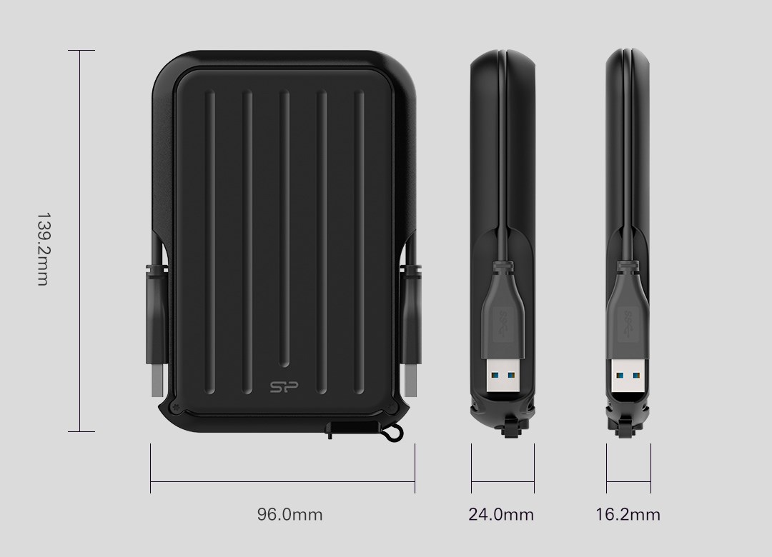 Vanjski tvrdi disk Silicon Power A66 5000 GB (crni žuti)-2