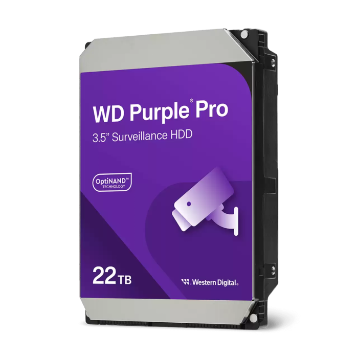 HDD Video Surveillance WD Purple Pro 22TB CMR (3.5, 512MB, 7200 RPM, SATA 6Gbps, 550TB/year)-4