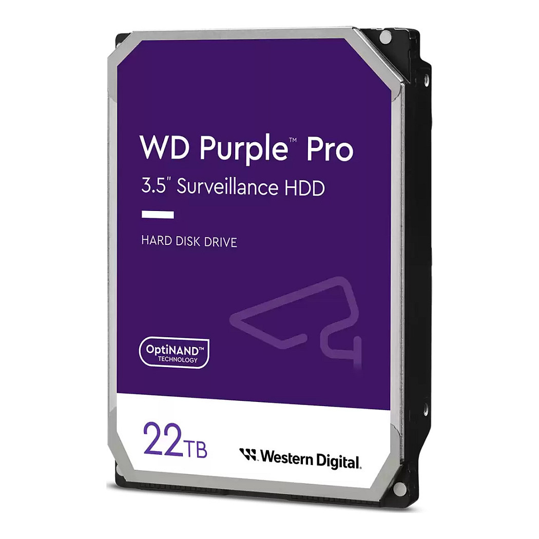 HDD Video Surveillance WD Purple Pro 22TB CMR (3.5, 512MB, 7200 RPM, SATA 6Gbps, 550TB/year)-2