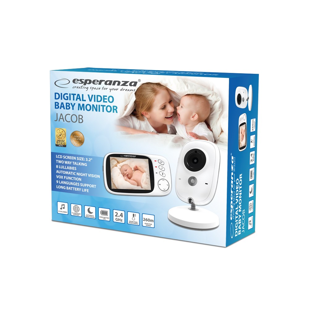 LCD Baby Monitor ESPERANZA EHM002 (3.2") bijeli-1
