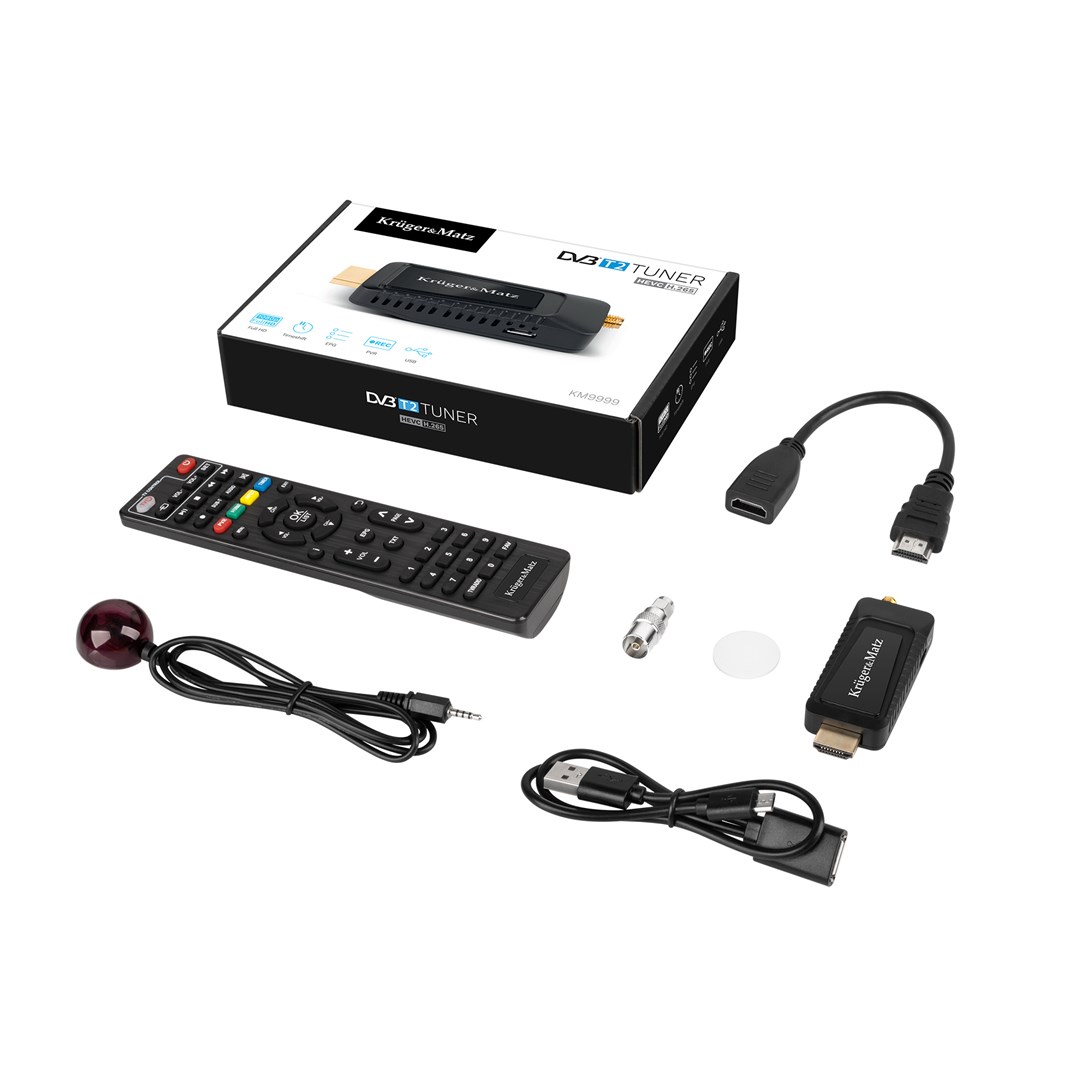 Mini tuner KRUGER & MATZ DVB-T2 H.265 HEVC KM9999-1