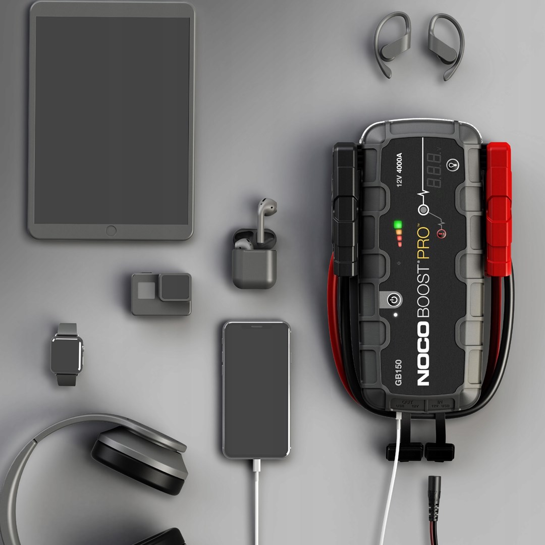 Pokretač NOCO GB150 BOOST (12V, 3000A, s integriranom 12V/USB baterijom)-3