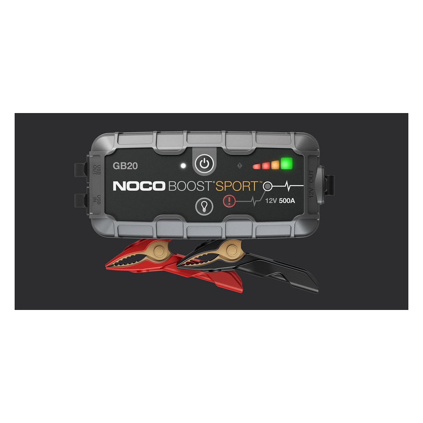 Prijenosni starter NOCO Boost Sport GB20 (500A, 12V, do 4.0L benzin, USB 2.1A, LED 100lm)-1