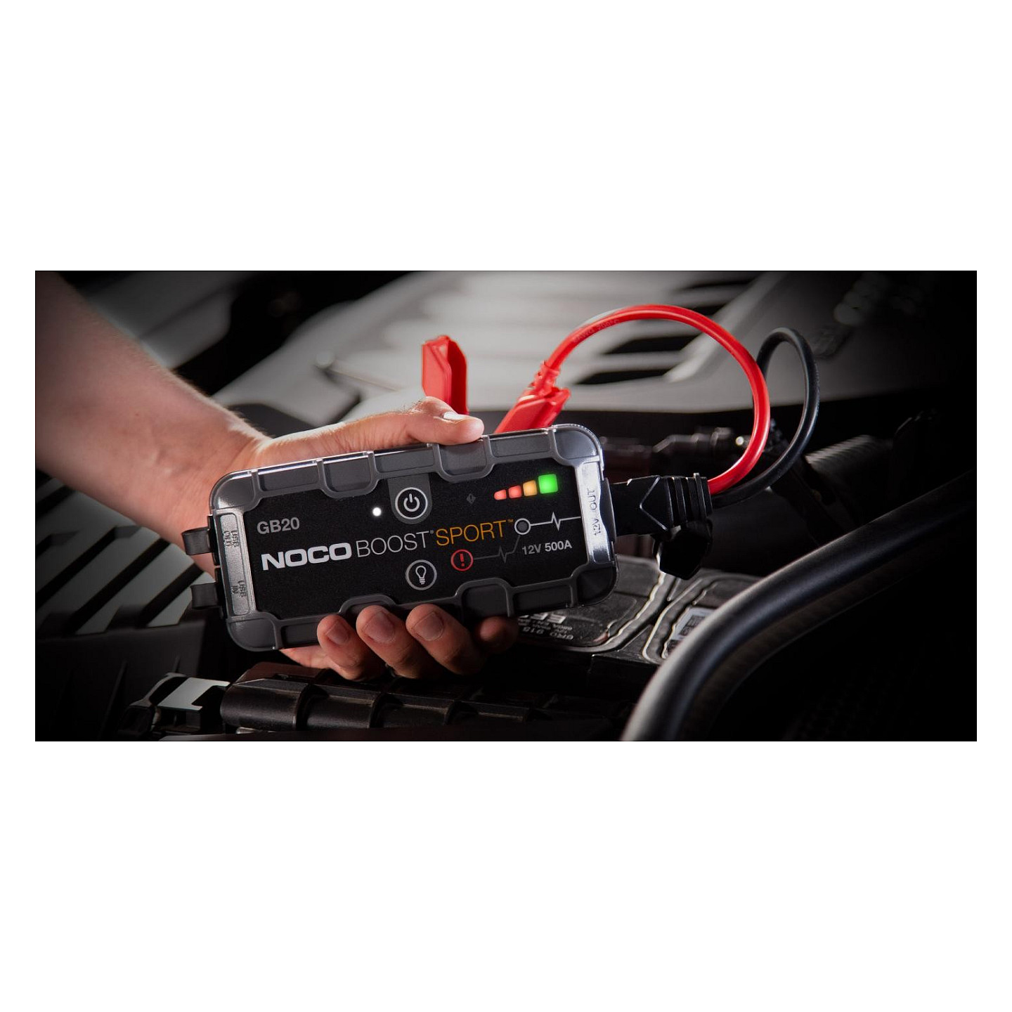 Prijenosni starter NOCO Boost Sport GB20 (500A, 12V, do 4.0L benzin, USB 2.1A, LED 100lm)-2