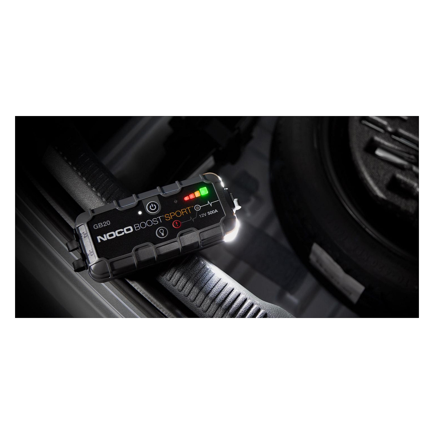 Prijenosni starter NOCO Boost Sport GB20 (500A, 12V, do 4.0L benzin, USB 2.1A, LED 100lm)-7