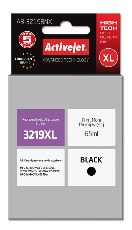 Tinta ACTIVEJET AB-3219Bk ink (zamjena za Brother LC3219BK, supreme, 65 ml) crna-0
