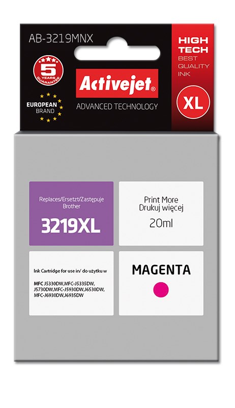 Tinta Activejet AB-3219MNX (zamjena za Brother LC3219MXL, supreme, 20 ml, magenta)