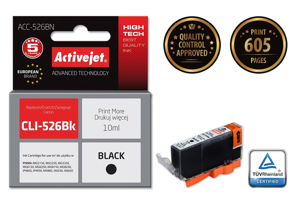 Tinta Activejet ACC-526CN (zamjena za Canon CLI-526C, supreme, 10 ml, cijan)-1