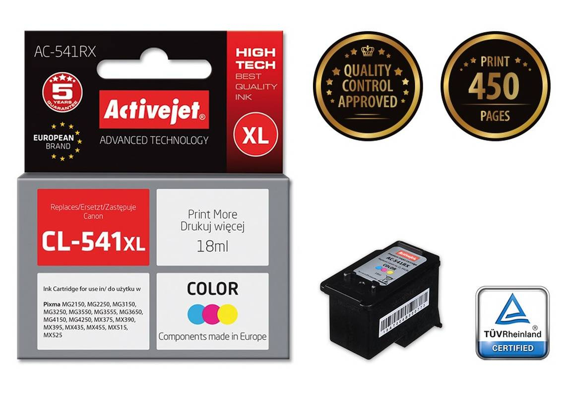 Tinta Activejet AC-541RX (zamjena za Canon CL-541 XL, premium, 18 ml) boja-1