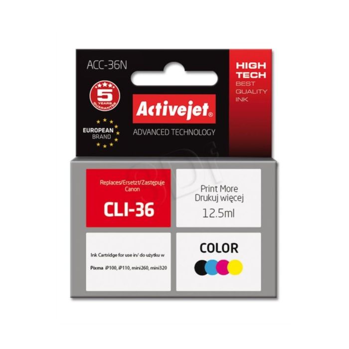 Tinta Activejet ACC-36N za Canon printer (zamjena za Canon PGI-36, supreme, 12.5 ml) boja-1