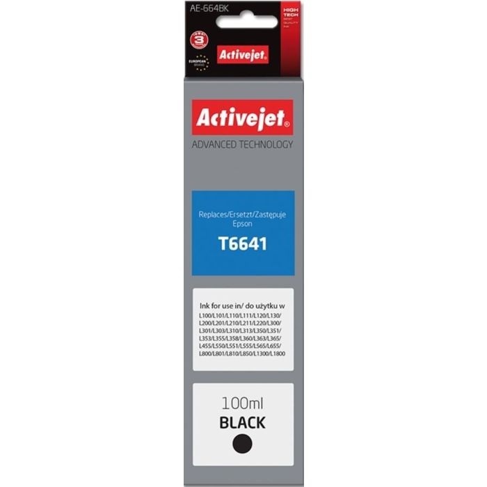 Tinta ACTIVEJET AE-664BK (zamjena za Epson T6641, supreme, 100 ml) crna-0
