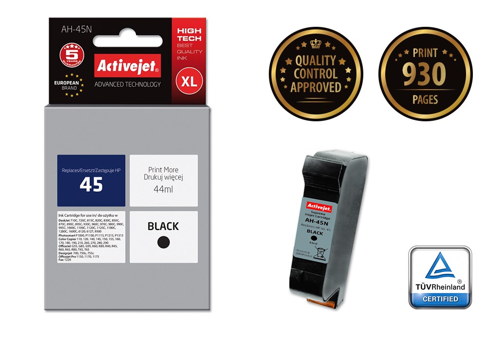 Tinta Activejet AH-45N (zamjena za HP 45 51645A, supreme, 44 ml crna)-1