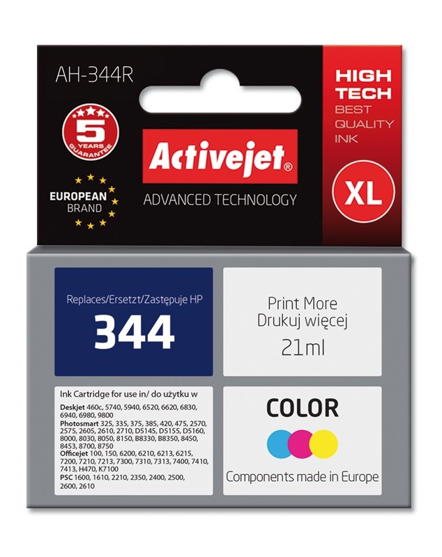 Tinta ACTIVEJET AH-344R za HP printer (zamjena za HP 344 C9363EE, premium, 21 ml) boja-0