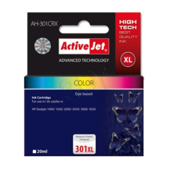 Tinta ACTIVEJET AH-301CRX za HP printer (zamjena za HP 301XL CH564EE, premium, 21 ml) boja-0