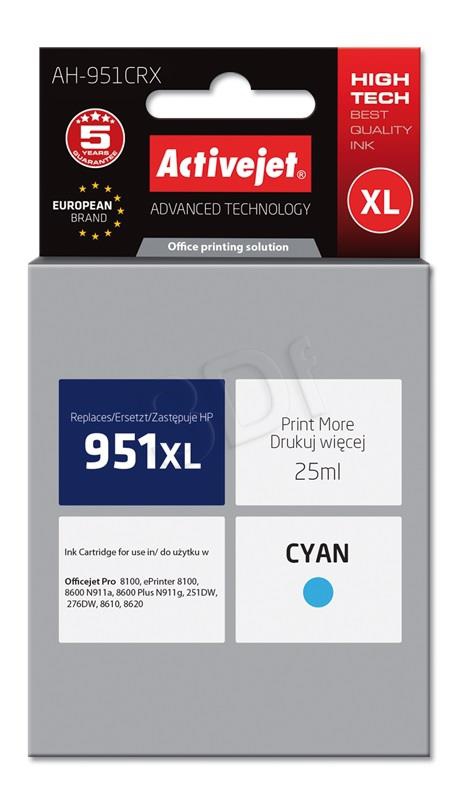 Tinta ACTIVEJET AH-951CRX za HP printer (zamjena za HP 951XL CN046AE, premium, 25 ml) plava