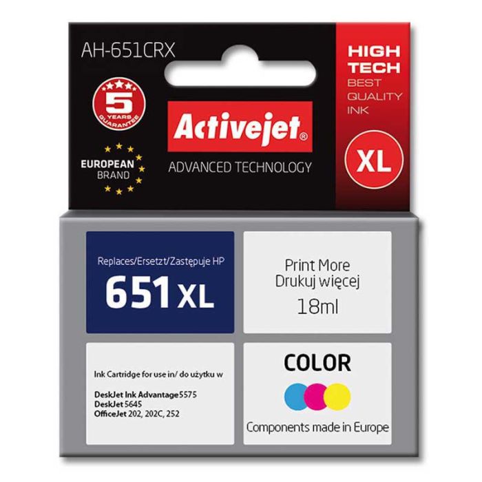 Tinta ACTIVEJET AH-651CRX (zamjena za HP 651 C2P11AE, premium, 18 ml) boja-0