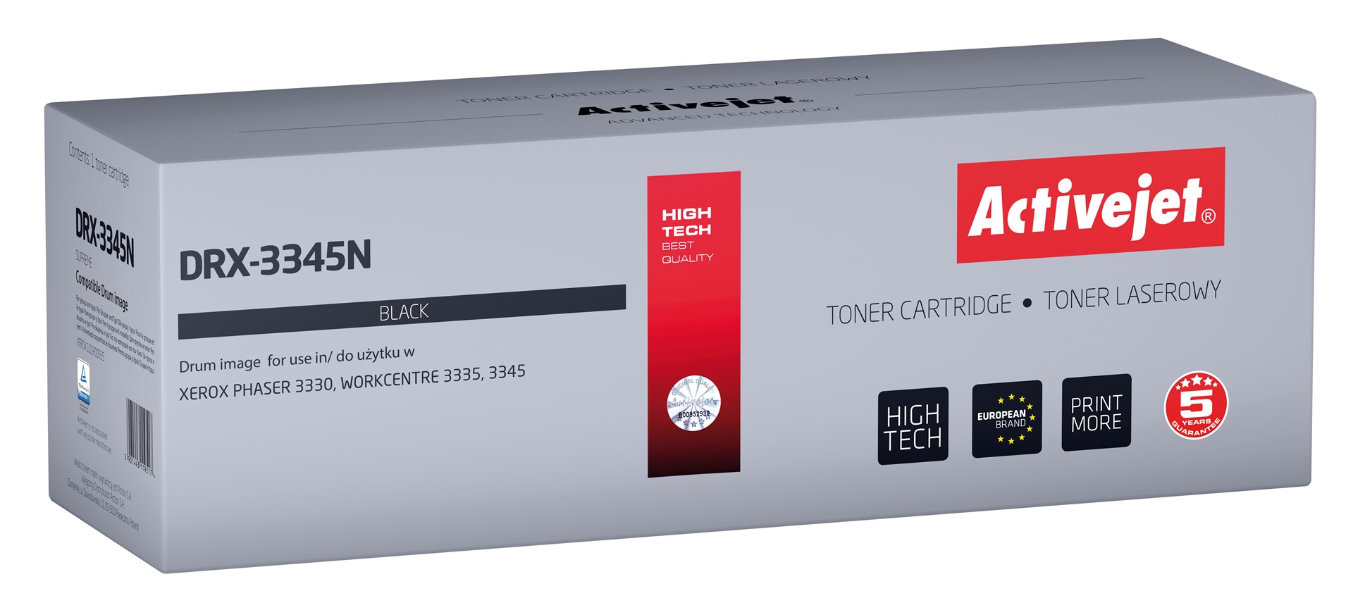 Bubanj ACTIVEJET DRX-3345N (zamjena za Xerox 101R00555, 30000 stranica) crna