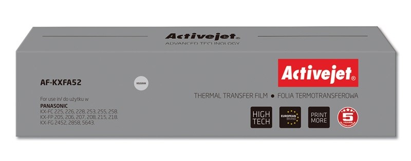 Traka za faks ACTIVEJET AF-KXFA52 (Zamjena za Panasonic KX-FA52, crna)-0