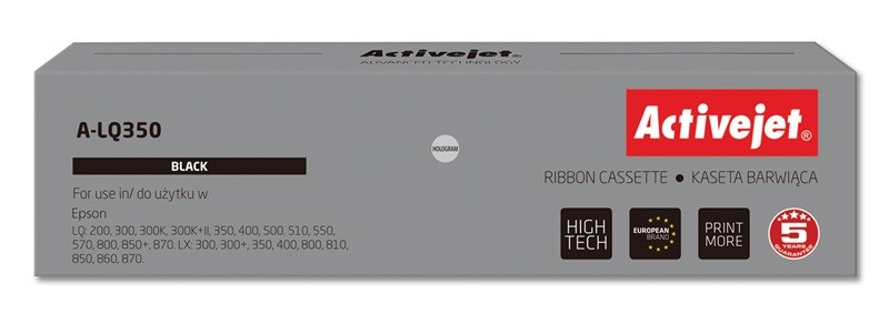 Traka s tintom Activejet A-LQ350 (zamjena za Epson S015633, supreme, 2.500.000 znakova) crna