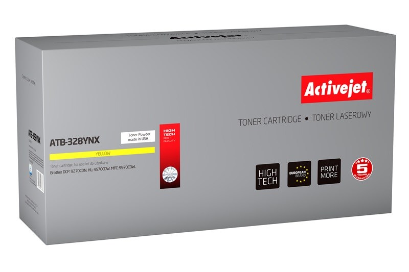 Activejet ATB-328YNX toner for Brother printer; Brother TN-328Y replacement; Supreme; 6000 pages; yellow-0