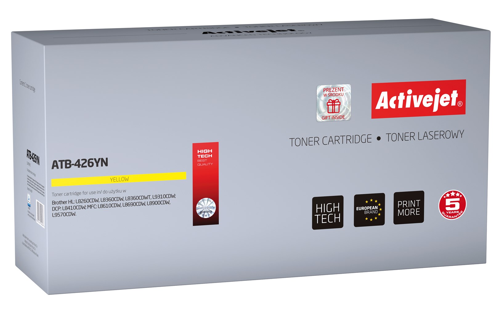 Toner ACTIVEJET ATB-426YN (zamjena za Brother TN-426Y, supreme, 6500 stranica) žuta-0