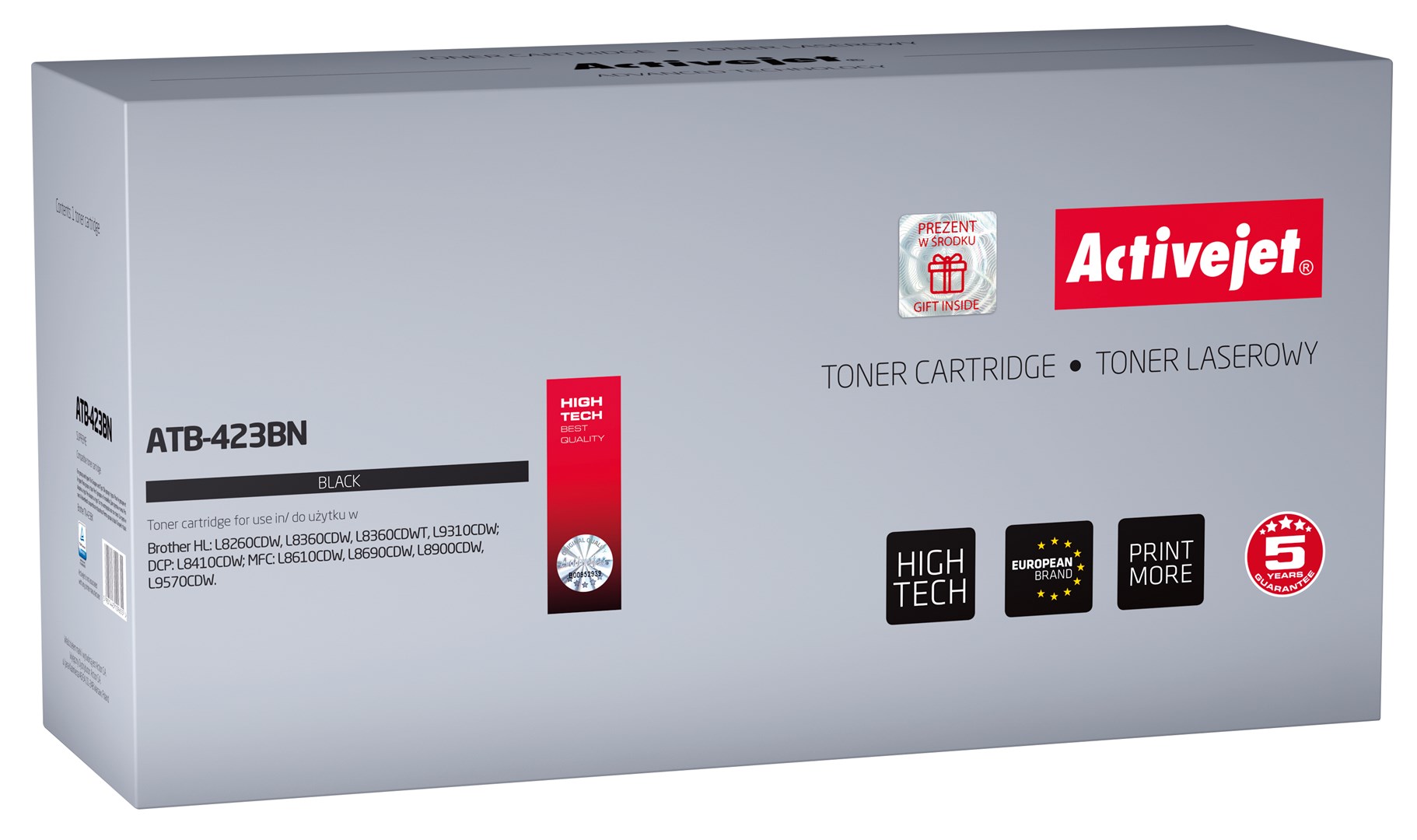 Toner Activejet ATB-423BN (zamjena za Brother TN-423BK; Supreme; 6500 stranica; crni)