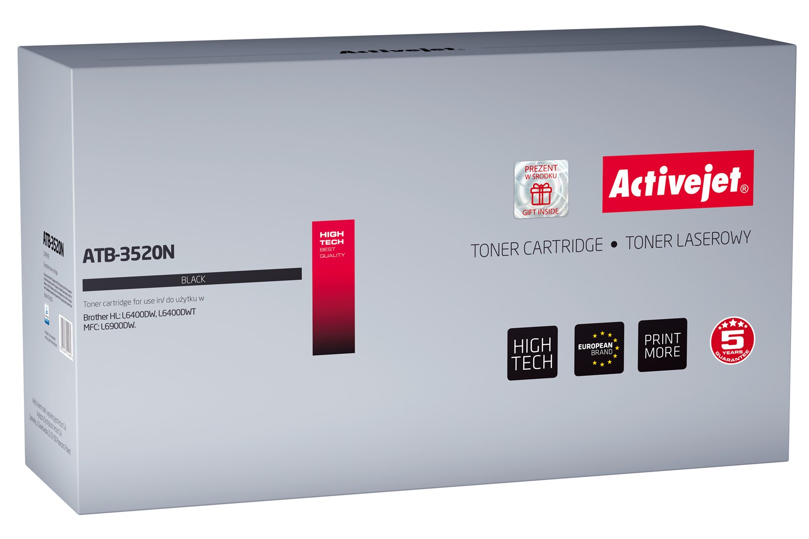 Toner ACTIVEJET ATB-3520N (zamjena za Brother TN-3520, supreme, 20000 stranica) crna