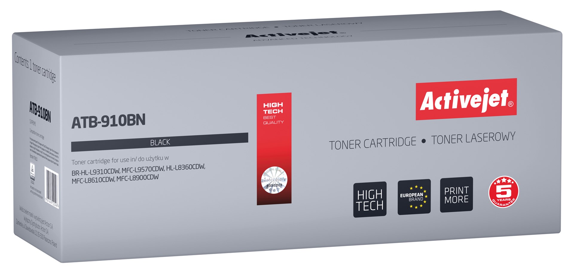 Toner ACTIVEJET ATB-910BN (zamjena za Brother TN-910BK, Supreme, 9000 stranica) crni-0