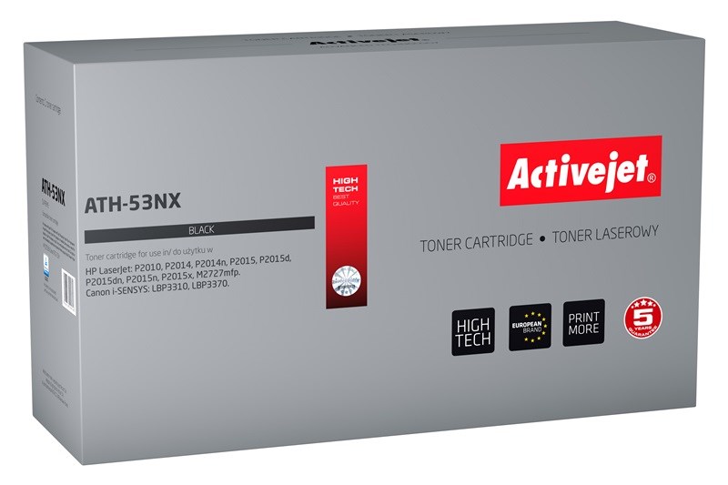 Toner ACTIVEJET ATH-53NX (zamjena za HP 53X Q7553X, Canon CRG-715H, supreme, 7900 stranica) crni-0