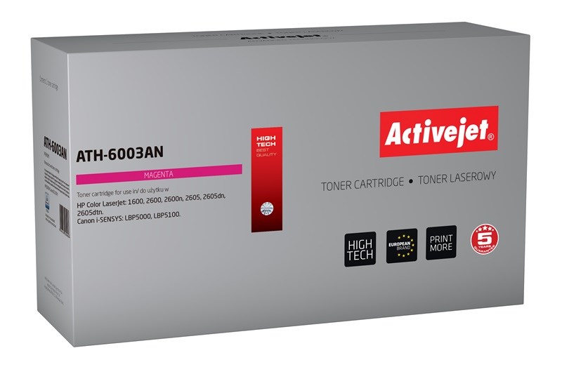 Toner ACTIVEJET ATH-6003AN (zamjena za HP 124A Q6003A, Canon CRG-707M, premium, 2000 stranica) magenta-0