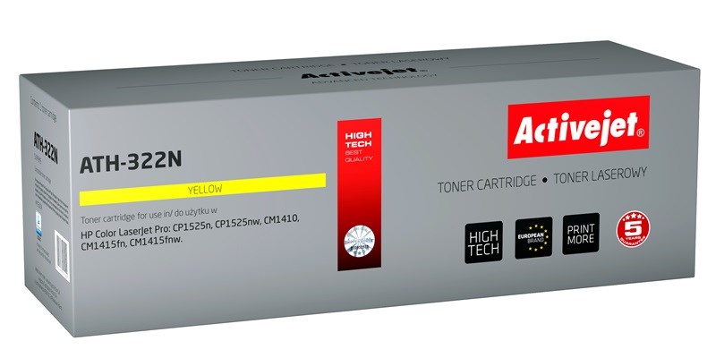 Toner ACTIVEJET ATH-322N (zamjena za HP 128A CE322A, supreme, 1300 stranica) žuti-0
