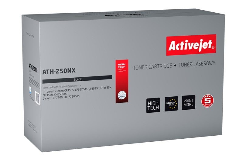 Toner ACTIVEJET ATH-250NX (zamjena za HP 504X CE250X, Canon CRG-723HB, Supreme, 10500 stranica) crna-0