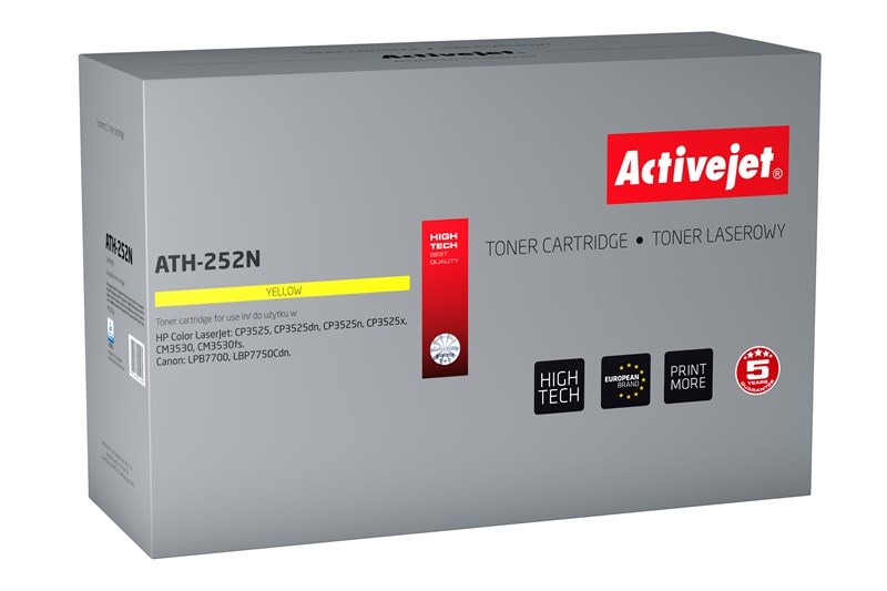 Toner ACTIVEJET ATH-252N (zamjena za HP 504A CE252A, Canon CRG-723Y, Supreme, 7000 stranica) žuta