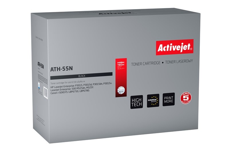Toner ACTIVEJET ATH-55N (zamjena za HP 55A CE255A, Canon CRG-724, supreme, 6000 stranica) crni-0