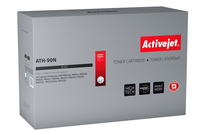 Toner ACTIVEJET ATH-90N (zamjena za HP 90A CE390A, supreme, 10000 stranica) crni