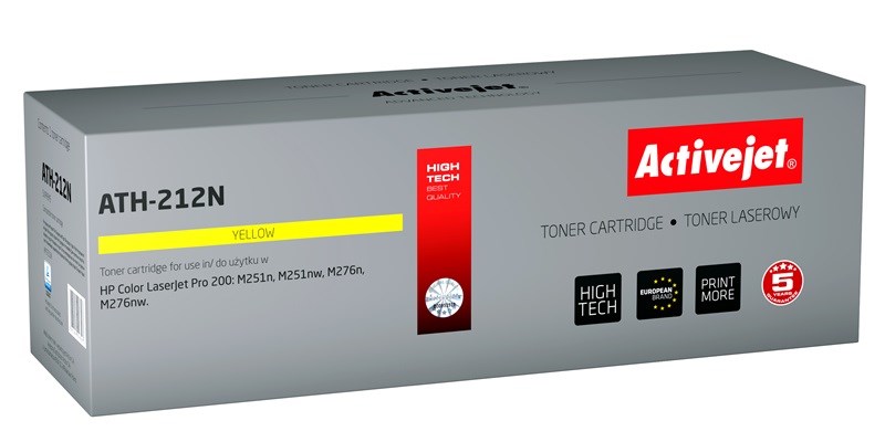 Toner ACTIVEJET ATH-212N (zamjena za HP 131A CF212A, Canon CRG-731Y, supreme, 1800 stranica) žuti