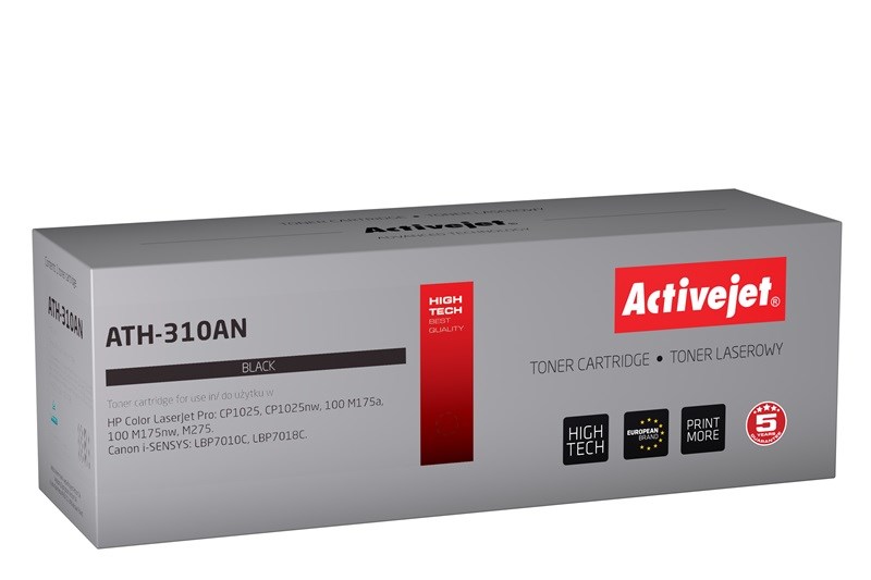 Toner Activejet ATH-310AN (zamjena za HP 126A CE310A, Canon CRG-729B, premium, 1200 stranica crni)